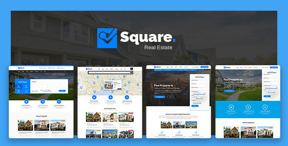 Download Square Professional Real Estate Psd Templates Nulled Scripts PSD Mockup Templates